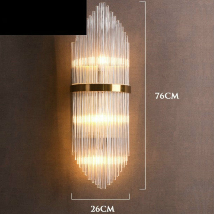 Simple and Modern Living Room TV Wall Crystal Wall Lamp, Power source: Three-color Light Single 5W