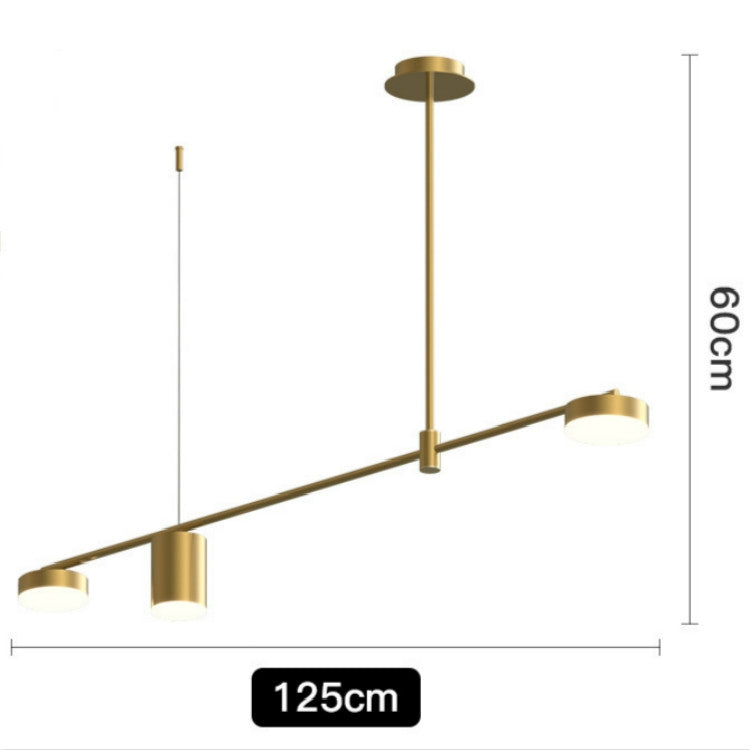 3 Heads Modern Minimalist Copper Atmosphere Chandelier(Neutral Light)