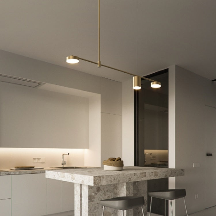 3 Heads Modern Minimalist Copper Atmosphere Chandelier(Neutral Light)