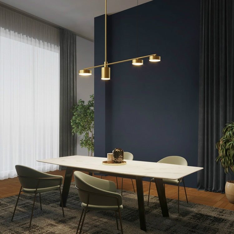 4 Heads Modern Minimalist Copper Atmosphere Chandelier(Warm White)