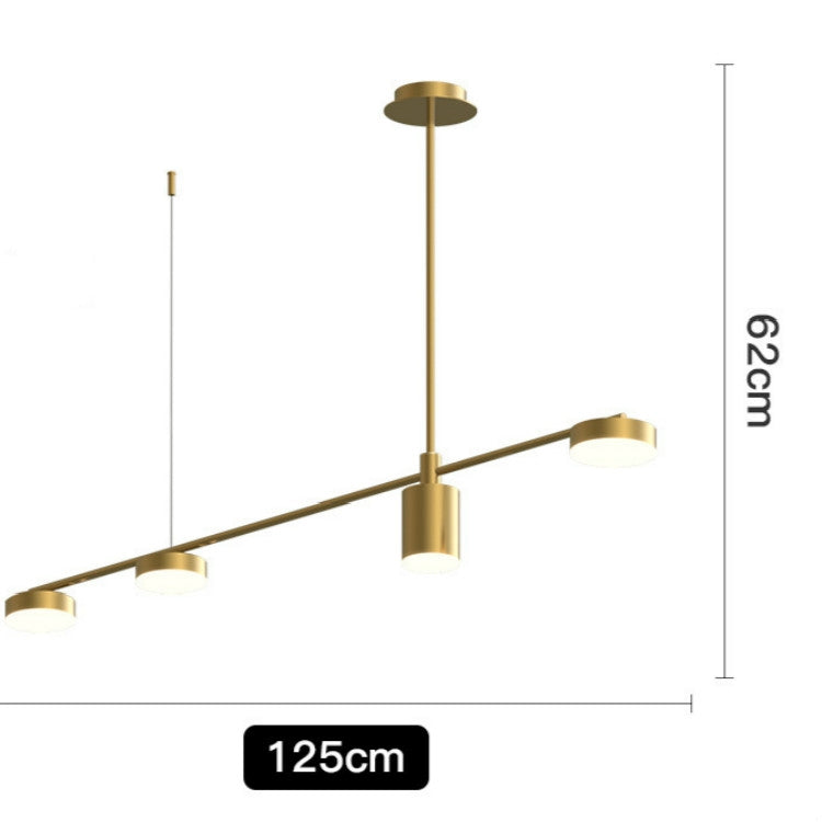 4 Heads Modern Minimalist Copper Atmosphere Chandelier(Warm White)