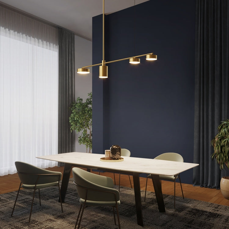 4 Heads Modern Minimalist Copper Atmosphere Chandelier(Warm White)