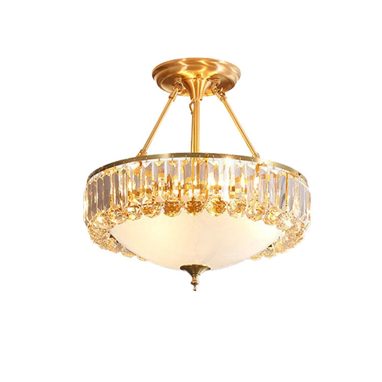 46cm Round Copper Crystal Chandelier without Light Source