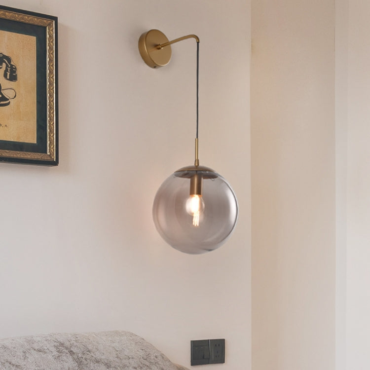 E27 LED Children Room Wall Lamp Living Room TV Wall Crystal Lamp, Black 15cm