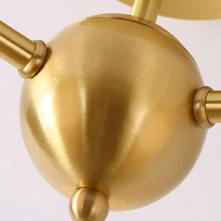 6 Heads  Modern Creative Milk Glass Round Ball Ceiling Lamp with 5W White Light LED