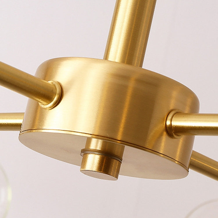 3+1 Heads Creative Living Room Dining Room Bedroom Simple Copper Lamps with 5W Warm Light LED