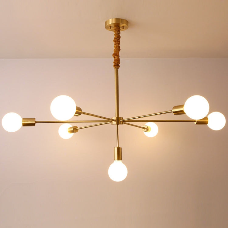 6+1 Heads  Creative Living Room Dining Room Bedroom Simple Copper Lamps with 5W Warm Light LED
