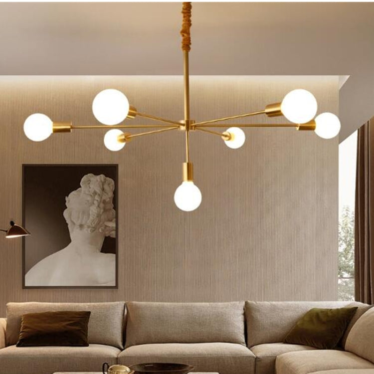 6+1 Heads  Creative Living Room Dining Room Bedroom Simple Copper Lamps with 5W Warm Light LED