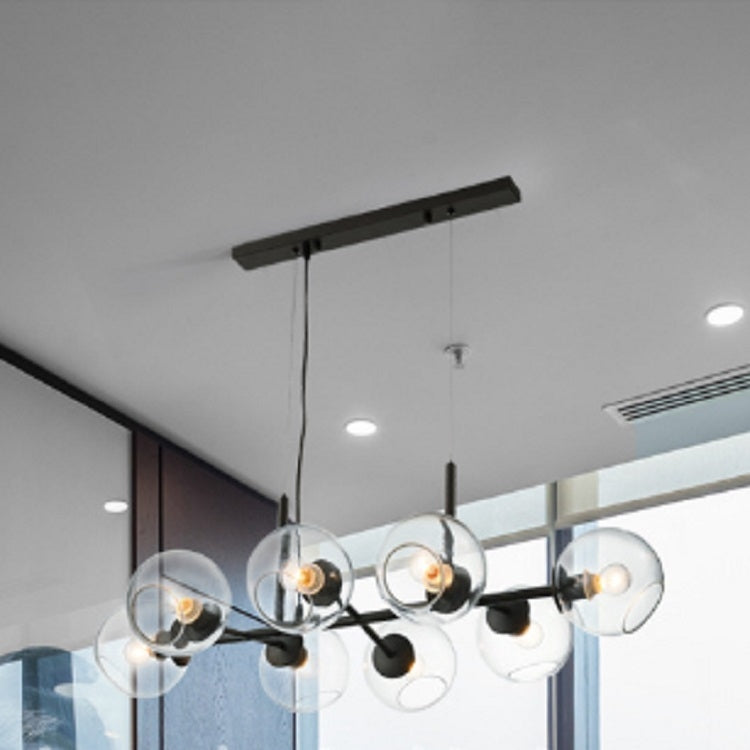 8 Heads Restaurant Bar Simple Creative Glass Chandelier, Power source: Without Light Source