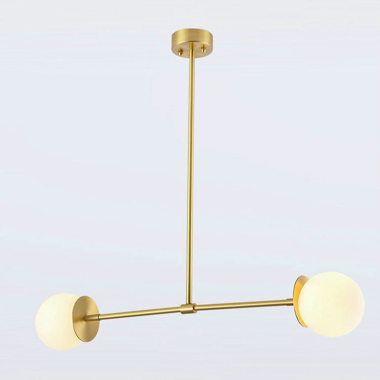 Simple Copper Glass Lampshade Creative Chandelier
