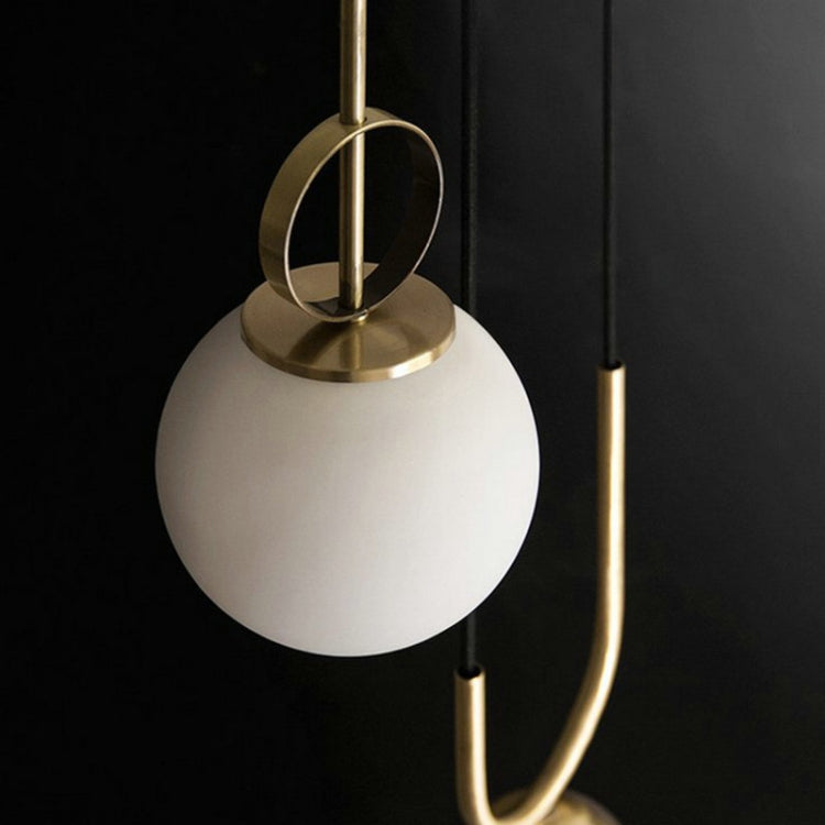 Modern Simple Restaurant Living Room Glass Ball Chandelier, Power source:  Warm Light LED5W( Single Head)