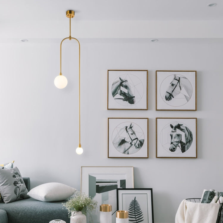 Line Glass Lampshade Ceiling Chandelier with 5W Warm Light LED