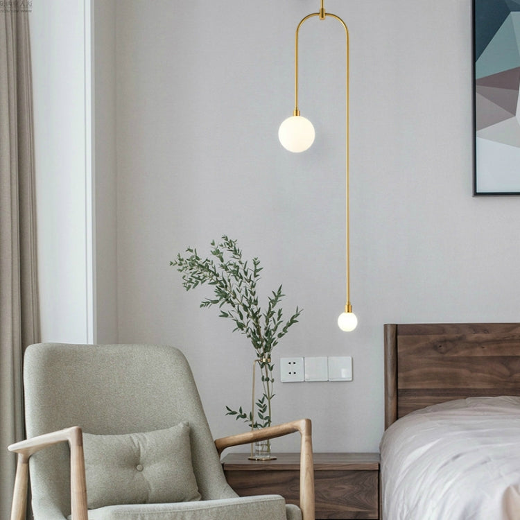 Line Glass Lampshade Ceiling Chandelier with 5W Warm Light LED