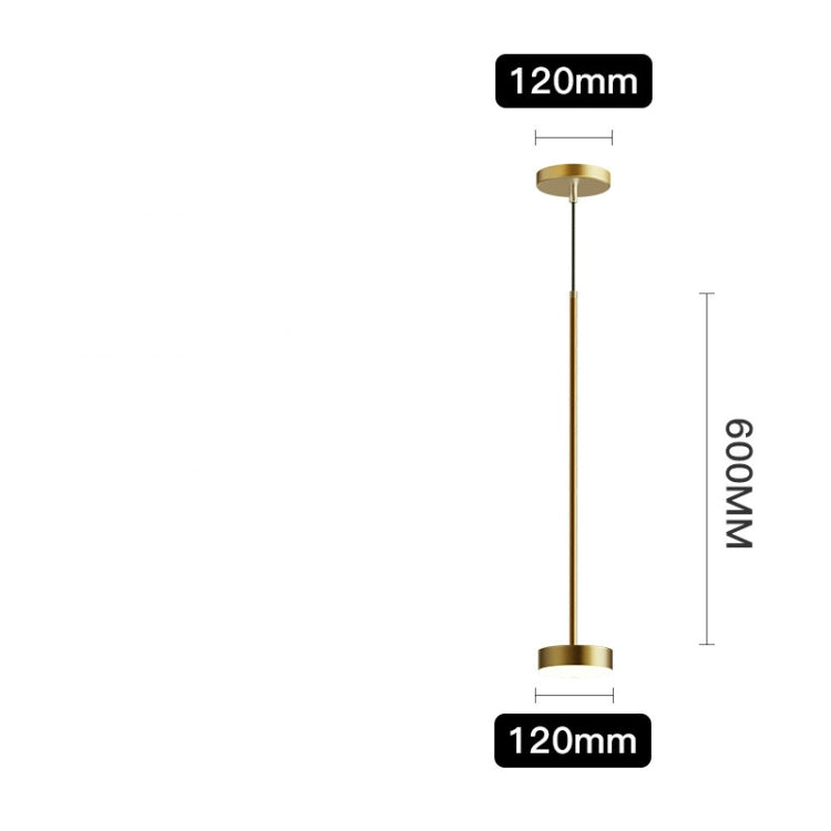 Single Head  Copper Chandelier Bar Dining Room Dining Table Bedroom Lamp Modern Minimalist Chandelier