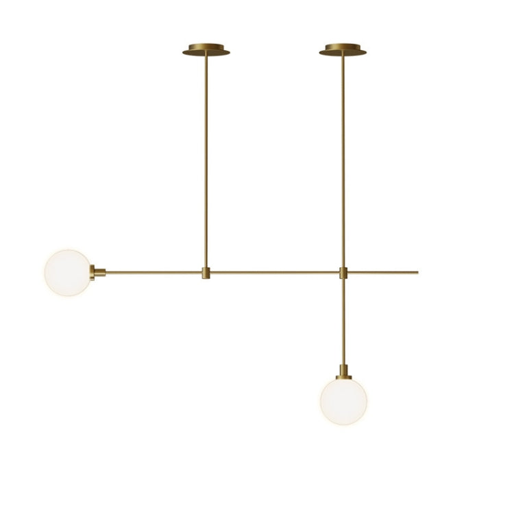 Simple Modern Restaurant Full Copper Spherical Chandelier with 7W Warm White Light LED( Two Heads)