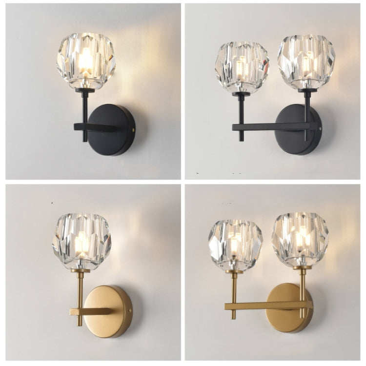 Wall Lamp Villa Hotel Wall Lamp Bedroom Bedside Crystal Wall Lamp, Power source:  white light LED5W