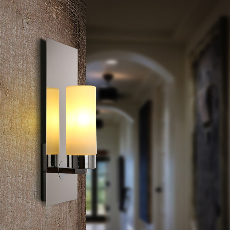Modern Minimalist Bedroom Bedside Creative Candelabrum Electroplating Wall Lamp, Power source:  White Light LED5W( Single Head)