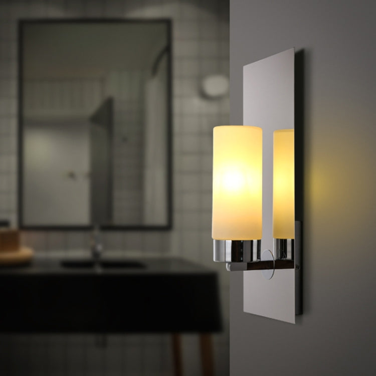 Modern Minimalist Bedroom Bedside Creative Candelabrum Electroplating Wall Lamp, Power source:  White Light LED5W( Single Head)