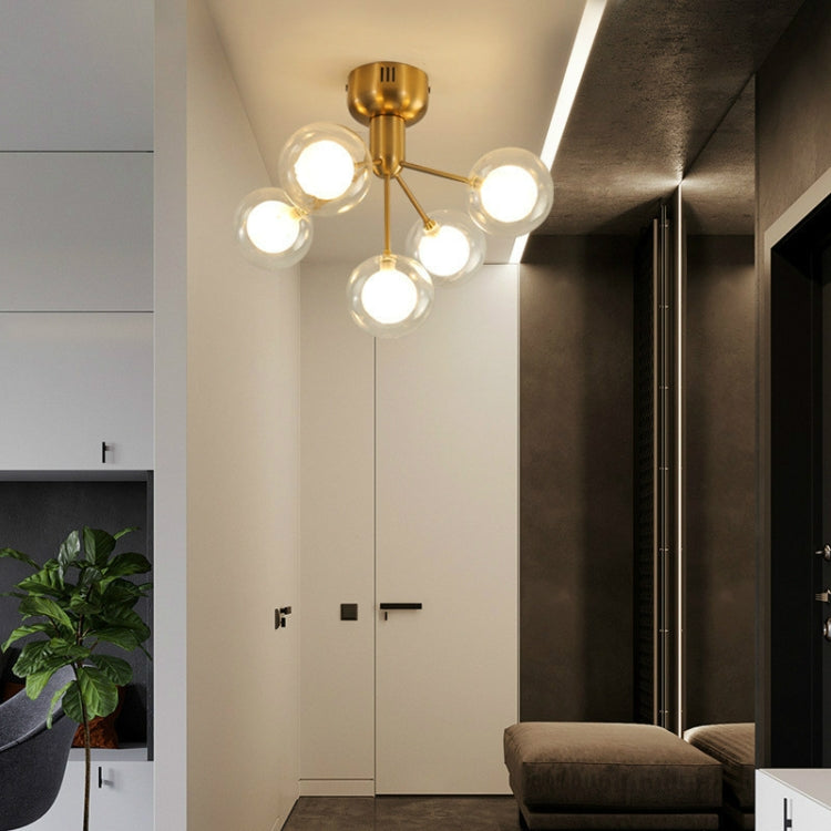 5 Heads Modern Minimalist Warm Firefly Ceiling Light, Power source:  White Light LED5W