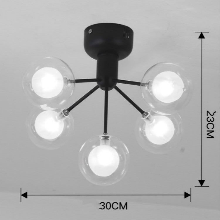 5 Heads Modern Minimalist Warm Firefly Ceiling Light, Power source:  Warm Light LED5W