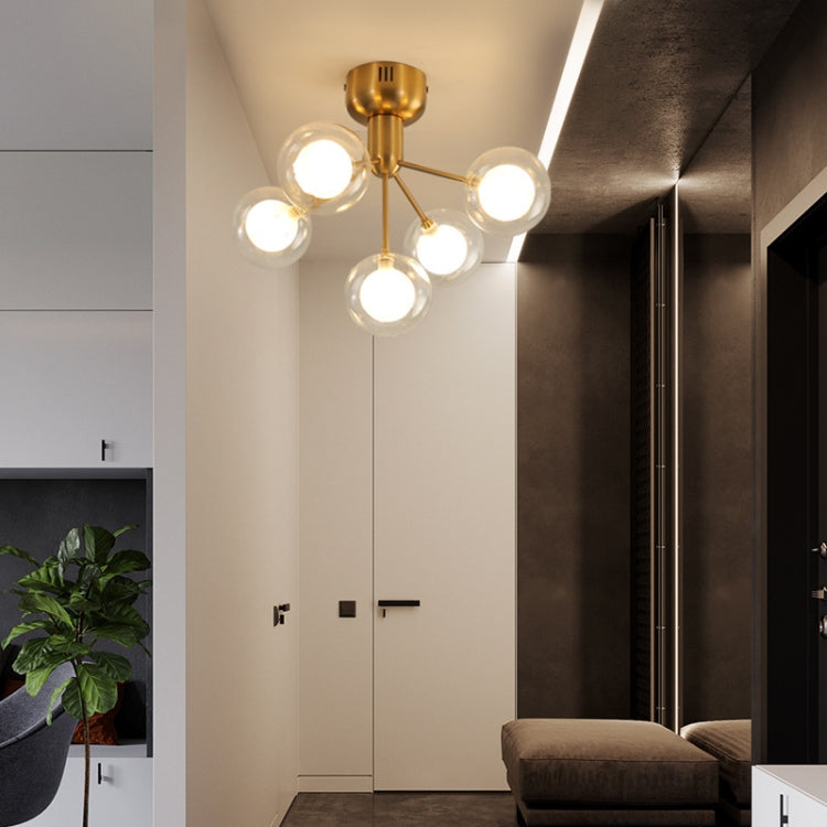 5 Heads Modern Minimalist Warm Firefly Ceiling Light, Power source:  Warm Light LED5W