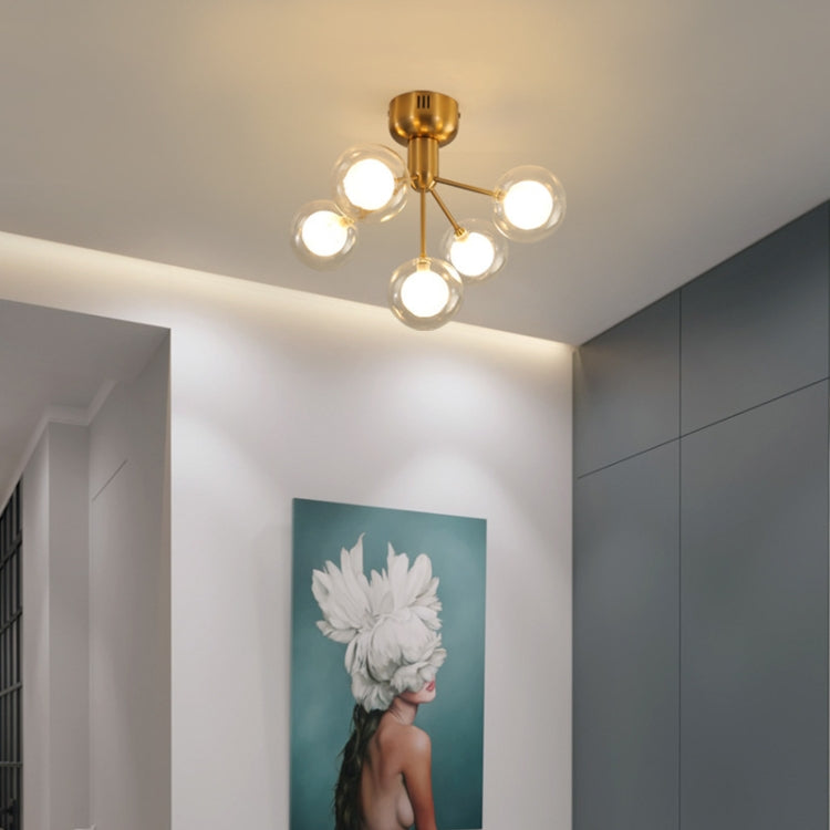 5 Heads Modern Minimalist Warm Firefly Ceiling Light, Power source:  Warm Light LED5W