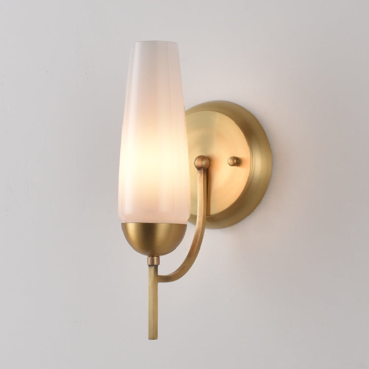 E14 LED Living Room Staircase Aisle Plated Wrought Iron Single Double Head Wall Lamp Single Head, Power source:  White Light LED5W