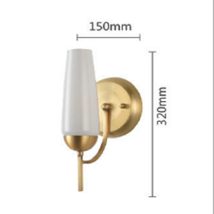E14 LED Living Room Staircase Aisle Plated Wrought Iron Single Double Head Wall Lamp Single Head, Power source:  White Light LED5W