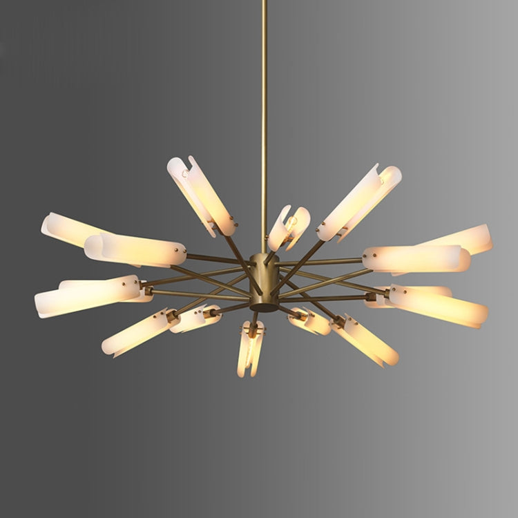 12 Heads Copper Chandelier Modern Minimalist Living Room Bedroom Dining Room Chandelier(Warm Light)
