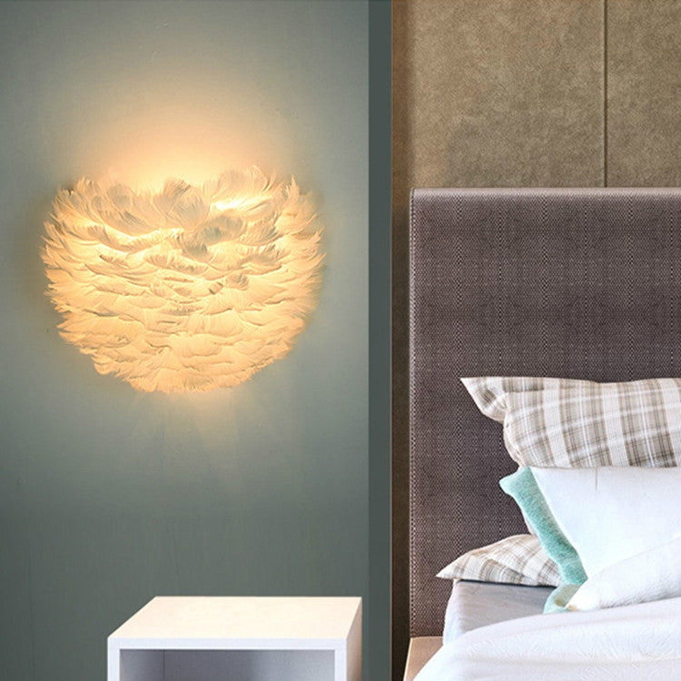 Single Head  Creative Dimming Feather Wall Light with 5W White Light LED