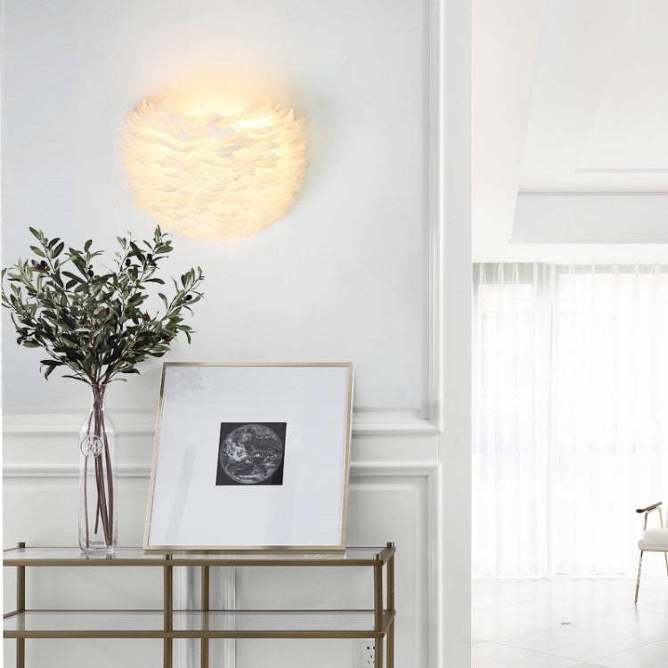 Single Head  Creative Dimming Feather Wall Light with 5W White Light LED