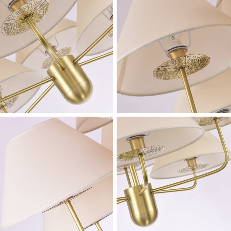 5 Heads  Personality Fashion Warm Copper Living Room Dining Room Chandelier without Light Source
