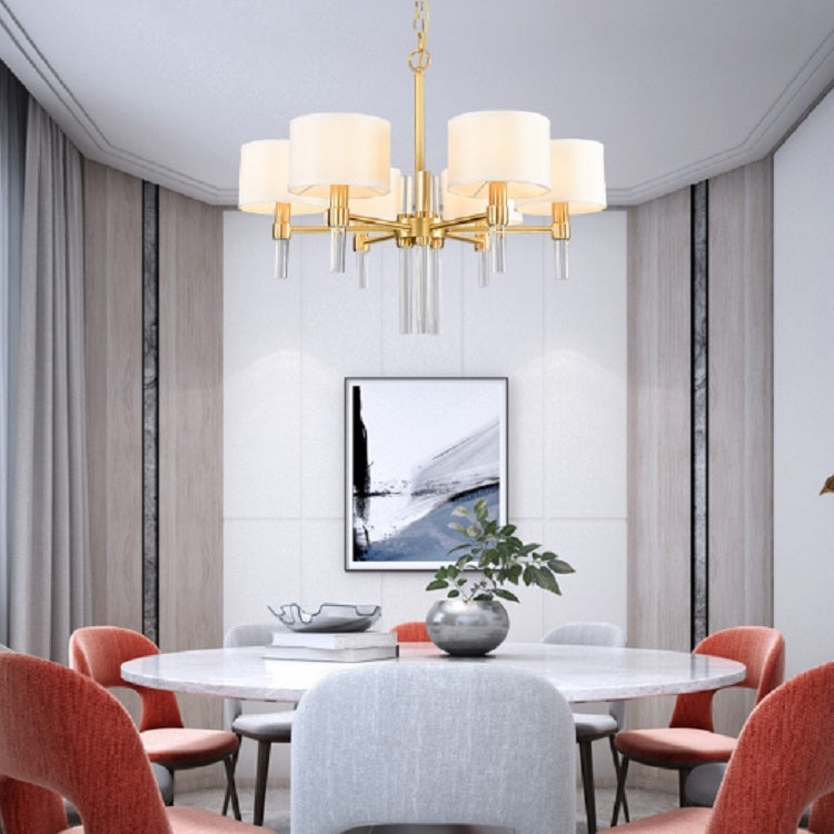 6 Heads  Creative Personality Copper Chandelier(Three-color Light)