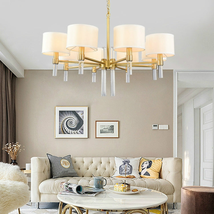 8 Heads  Creative Personality Copper Chandelier(Three-color Light)