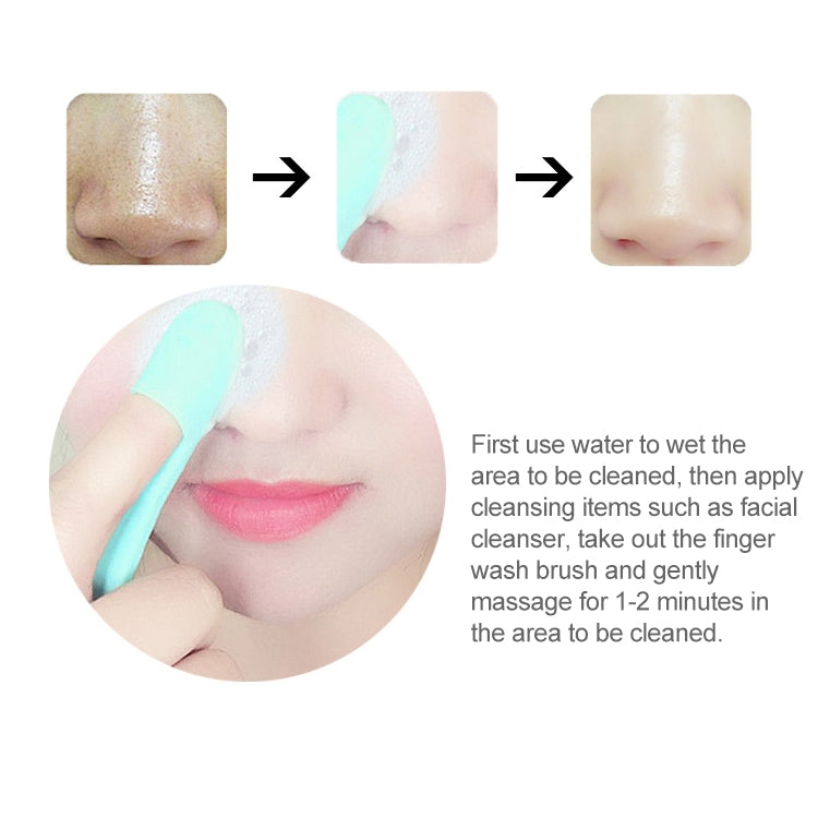 10 PCS Blackhead Brush Face Cleansing Extractor Remover Tool Silicone Finger Massage Brush Face Exfoliating Cleansing Tool