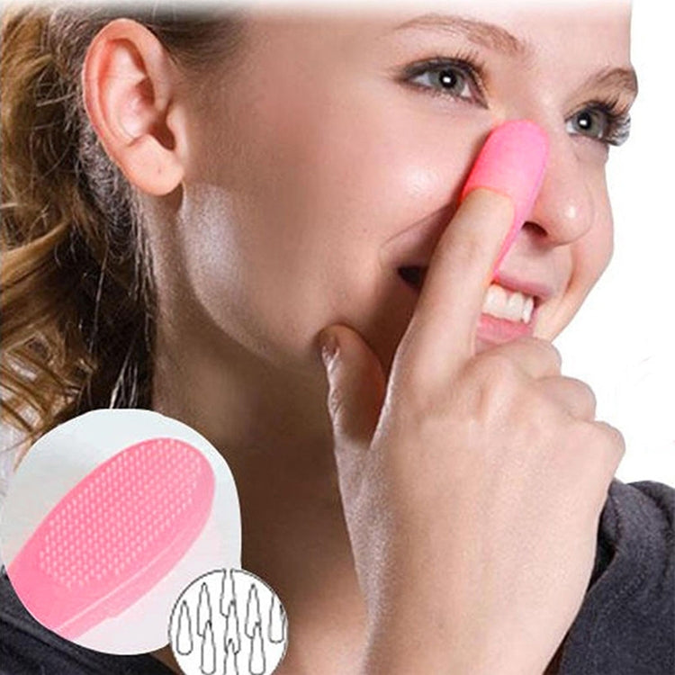 10 PCS Blackhead Brush Face Cleansing Extractor Remover Tool Silicone Finger Massage Brush Face Exfoliating Cleansing Tool
