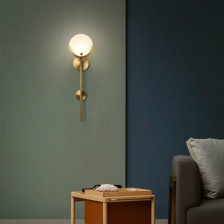 Modern Creative Personality Bedside Light Full Copper LED Wall Lamp, Power source: LED Warm Light 5W( Full Copper Long Section)