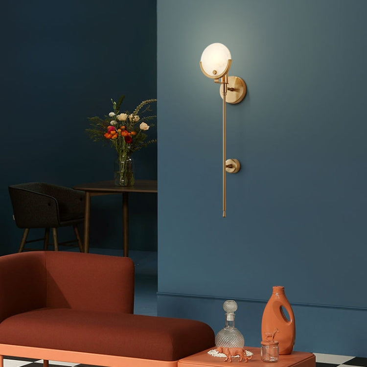 Modern Creative Personality Bedside Light Full Copper LED Wall Lamp, Power source: LED Warm Light 5W( Full Copper Long Section)