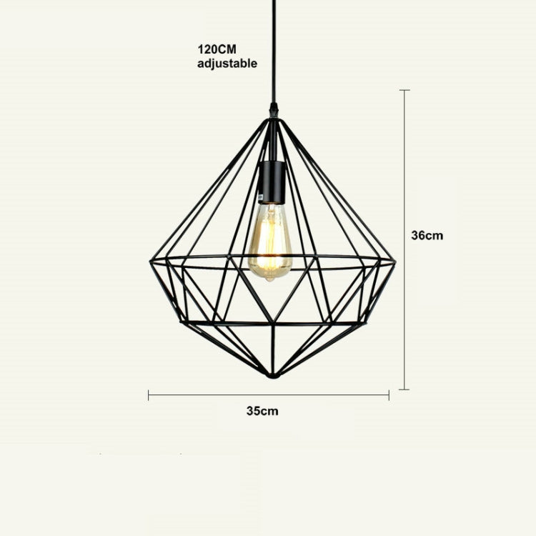Retro Iron Front Bar Shop Clothing Restaurant Single Head Chandelier without Light Source
