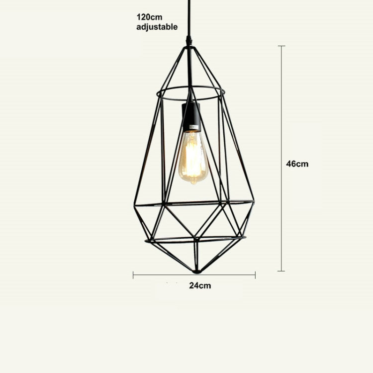 Retro Iron Front Bar Shop Clothing Restaurant Single Head Chandelier without Light Source
