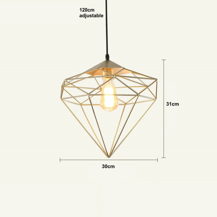 Retro Iron Front Bar Shop Clothing Restaurant Single Head Chandelier without Light Source