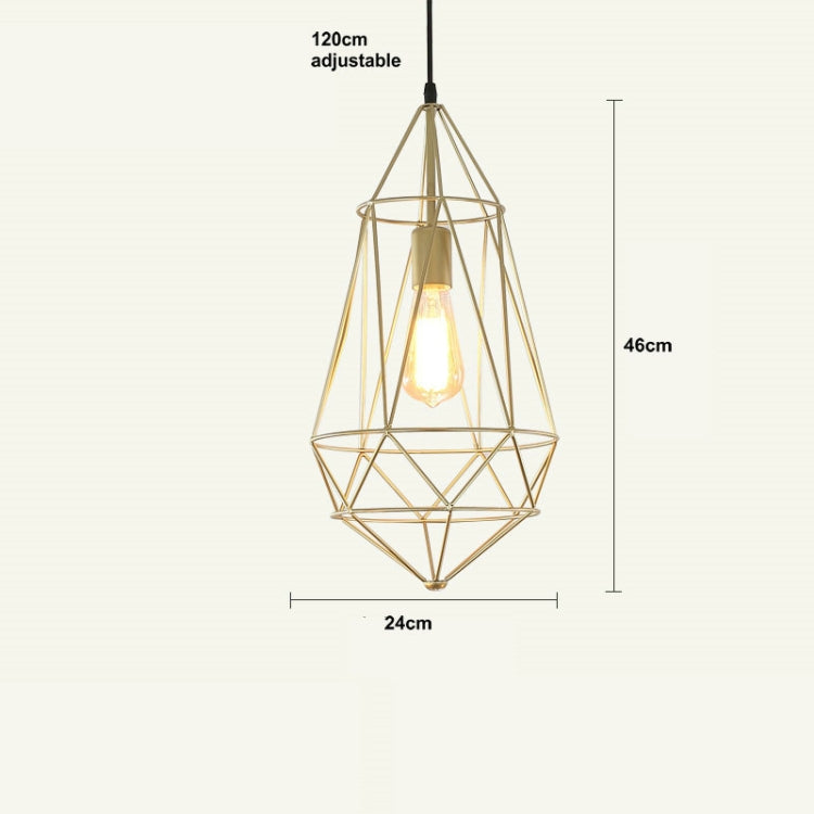 Retro Iron Front Bar Shop Clothing Restaurant Single Head Chandelier without Light Source