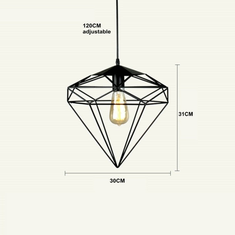 Retro Iron Front Bar Shop Clothing Restaurant Single Head Chandelier with 40W Edison Tungsten Light Bulb