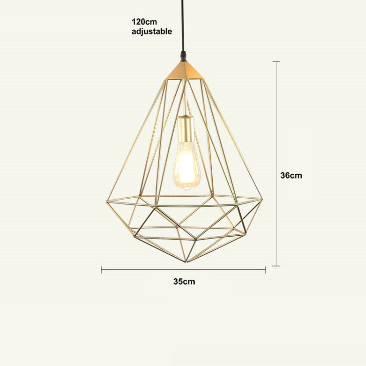 Retro Iron Front Bar Shop Clothing Restaurant Single Head Chandelier with 40W Edison Tungsten Light Bulb
