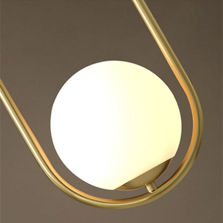Restaurant Chandelier Single Head Creative Personality Simple Modern Copper Lamp with 5W Warm Light, Shape Style:Oval C1
