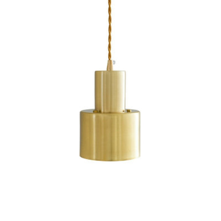 Imitation Copper  E27 LED Brass Cross Small Chandelier Simple Office Bedroom Copper Brass with 5W Three-Color Light LED