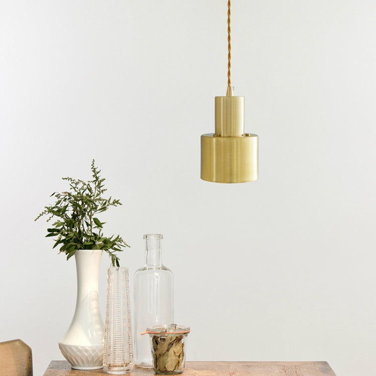 Imitation Copper  E27 LED Brass Cross Small Chandelier Simple Office Bedroom Copper Brass with 5W Three-Color Light LED