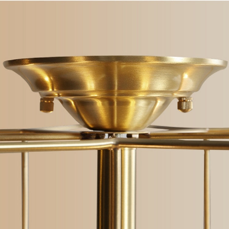 Full Copper Five-pointed Star Ceiling Lamp, Power source: without Light Source(5 Heads)