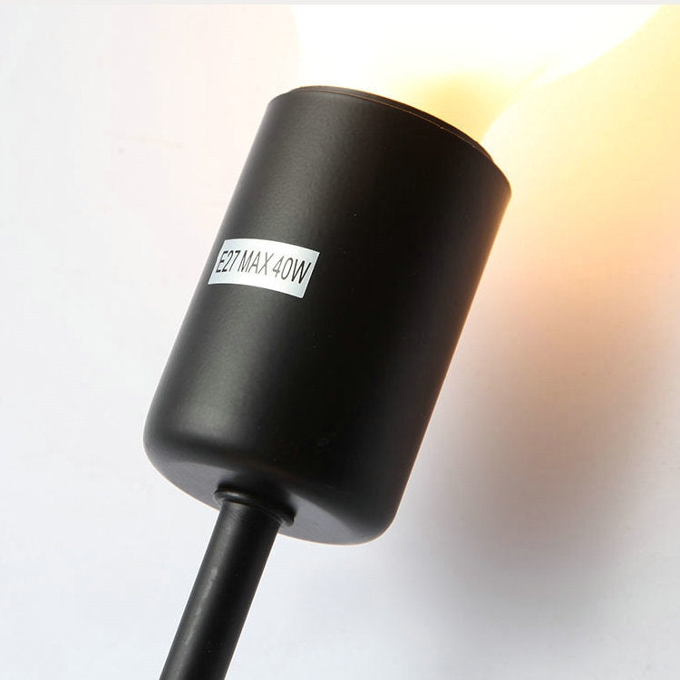 Simple Double Aisle Bedroom Wall Lamp without Light Source( Black)