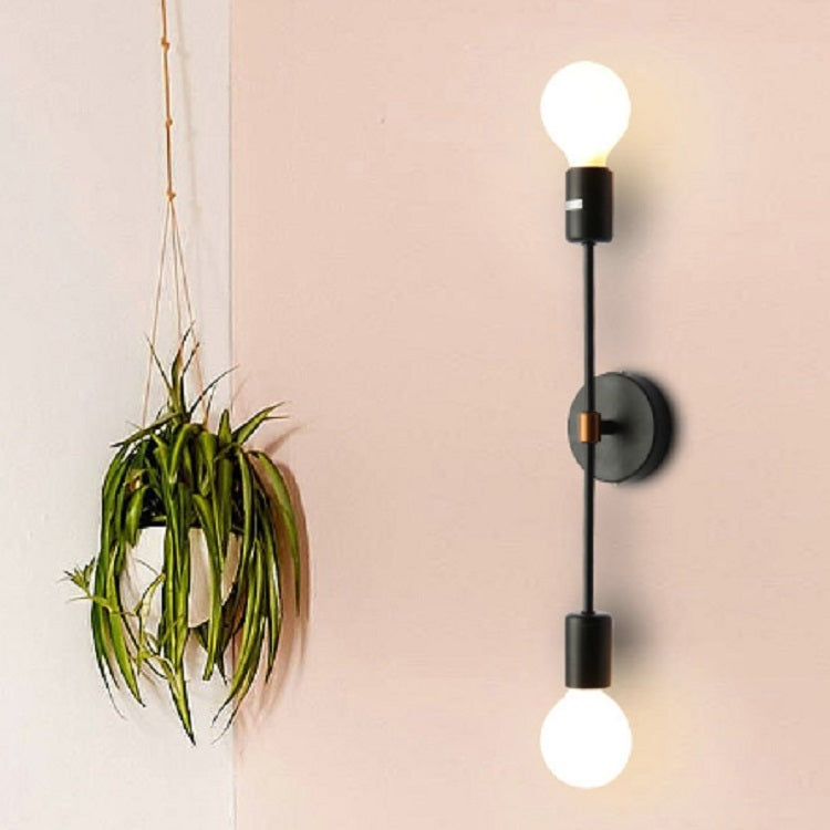 Simple Double Aisle Bedroom Wall Lamp without Light Source( Black)